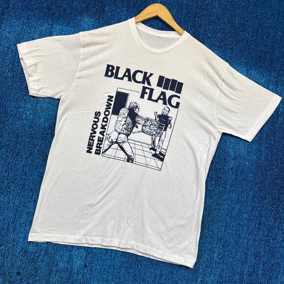 Black Flag Nervous Breakdown Album Hardcore Punk Band Tee L - Picture 3 of 4